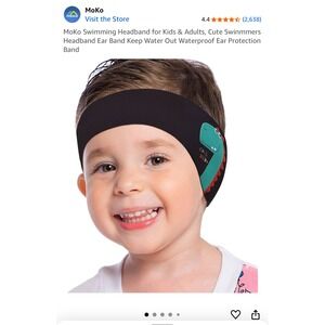 Swimming Headband for Kids Cute Size Small Ear Band Keep Water out